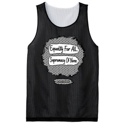 Equality For All Supremacy Of None Mesh Reversible Basketball Jersey Tank