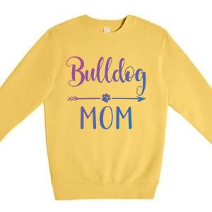 English French American Bulldog Mom Gift Premium Crewneck Sweatshirt