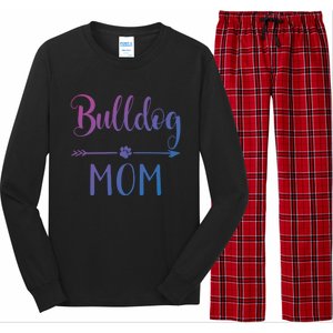 English French American Bulldog Mom Gift Long Sleeve Pajama Set