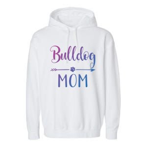 English French American Bulldog Mom Gift Garment-Dyed Fleece Hoodie