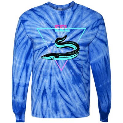 Eel Fish Aesthetic Retro Style Eel Fishing Tie-Dye Long Sleeve Shirt