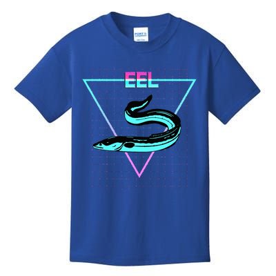 Eel Fish Aesthetic Retro Style Eel Fishing Kids T-Shirt