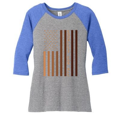 Equality For All Black History Month Pride Melanin Women's Tri-Blend 3/4-Sleeve Raglan Shirt