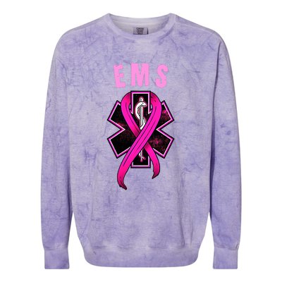 EMS For A Cure Breast Cancer Awareness Colorblast Crewneck Sweatshirt