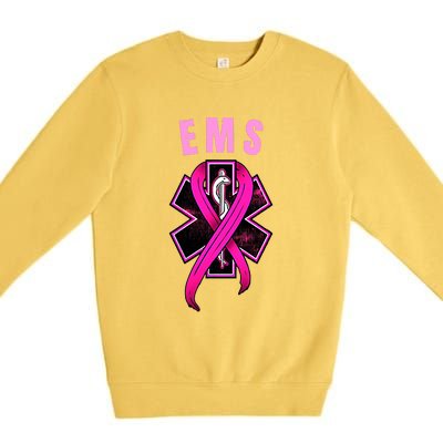 EMS For A Cure Breast Cancer Awareness Premium Crewneck Sweatshirt