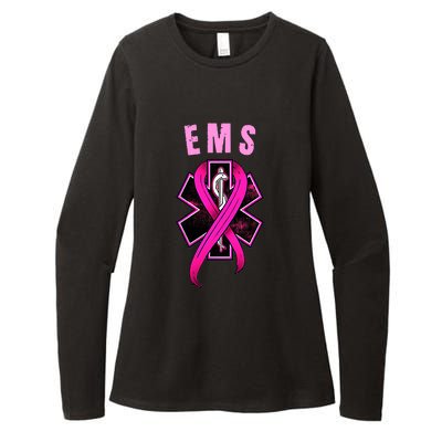 EMS For A Cure Breast Cancer Awareness Womens CVC Long Sleeve Shirt