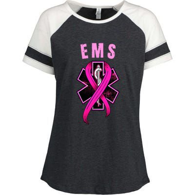 EMS For A Cure Breast Cancer Awareness Enza Ladies Jersey Colorblock Tee