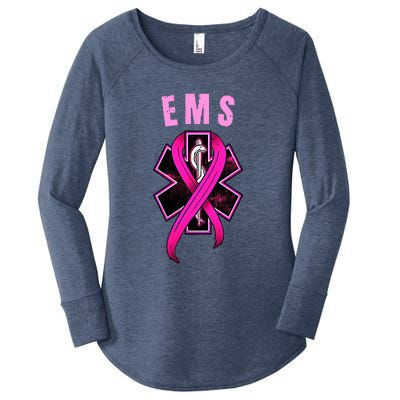 EMS For A Cure Breast Cancer Awareness Women's Perfect Tri Tunic Long Sleeve Shirt