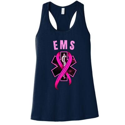 EMS For A Cure Breast Cancer Awareness Women's Racerback Tank