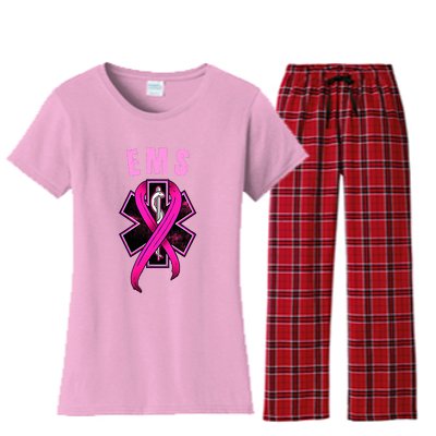 EMS For A Cure Breast Cancer Awareness Women's Flannel Pajama Set