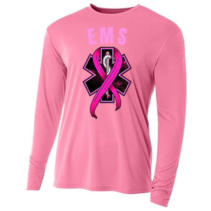 EMS For A Cure Breast Cancer Awareness Cooling Performance Long Sleeve Crew