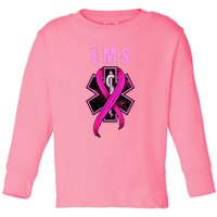 EMS For A Cure Breast Cancer Awareness Toddler Long Sleeve Shirt