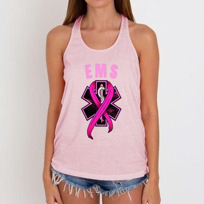 EMS For A Cure Breast Cancer Awareness Women's Knotted Racerback Tank