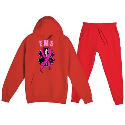 EMS For A Cure Breast Cancer Awareness Premium Hooded Sweatsuit Set