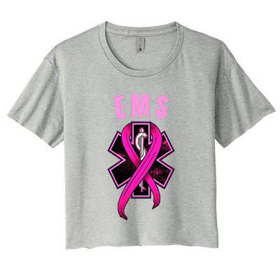 EMS For A Cure Breast Cancer Awareness Women's Crop Top Tee