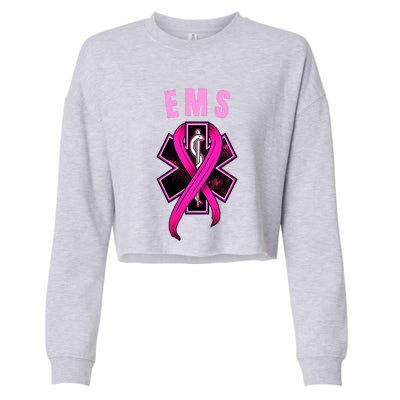 EMS For A Cure Breast Cancer Awareness Cropped Pullover Crew