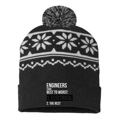 Engineers From Best To Worst Electrical Engineering USA-Made Snowflake Beanie