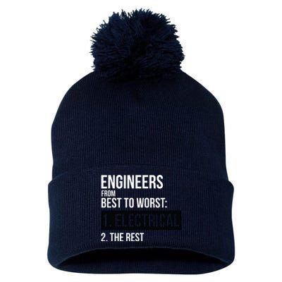 Engineers From Best To Worst Electrical Engineering Pom Pom 12in Knit Beanie