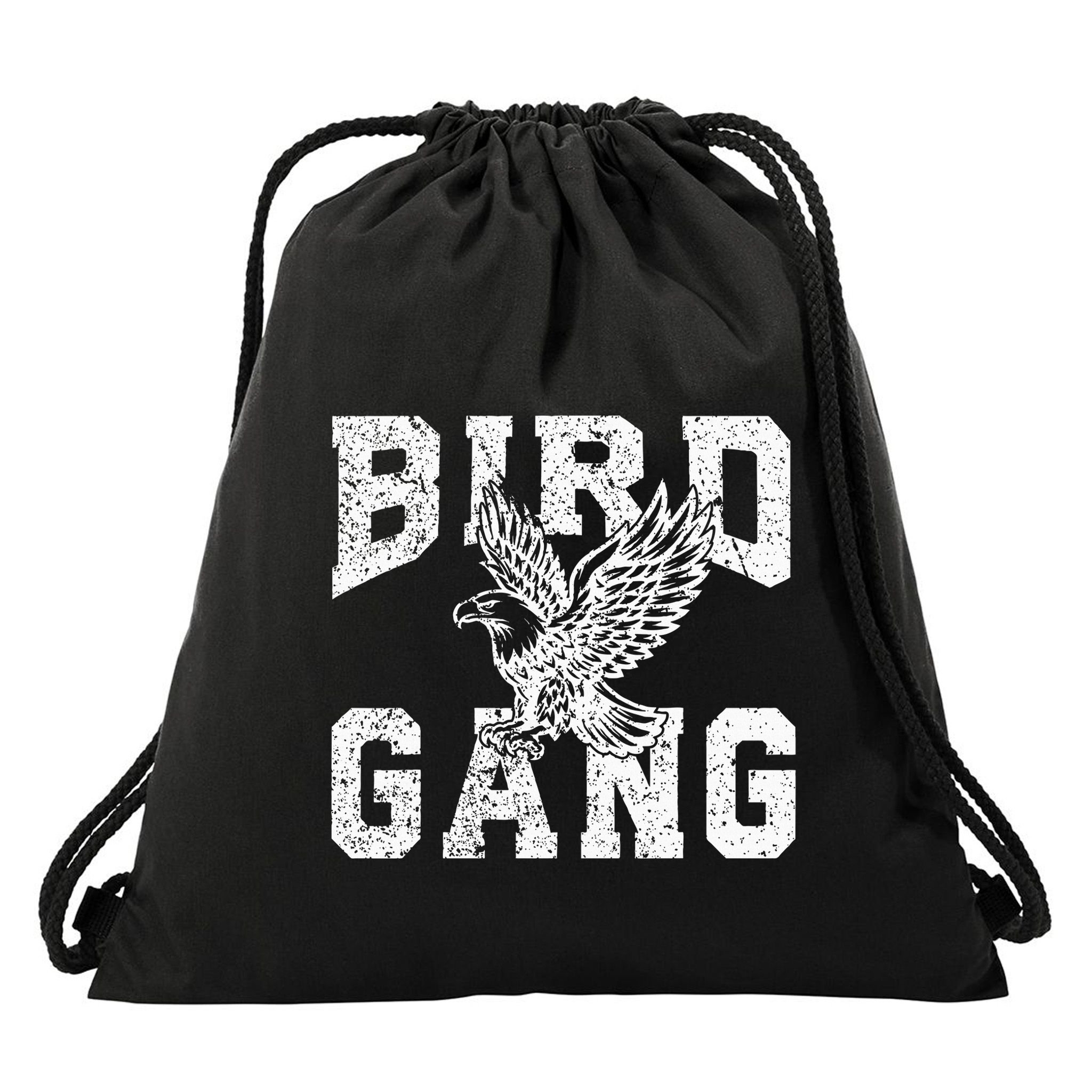 E.A.G.L..Es. F.L.Y. Bird Gang Inspirational Drawstring Bag