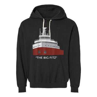 Edmund Fitzgerald Big Fitz Nautical Garment-Dyed Fleece Hoodie