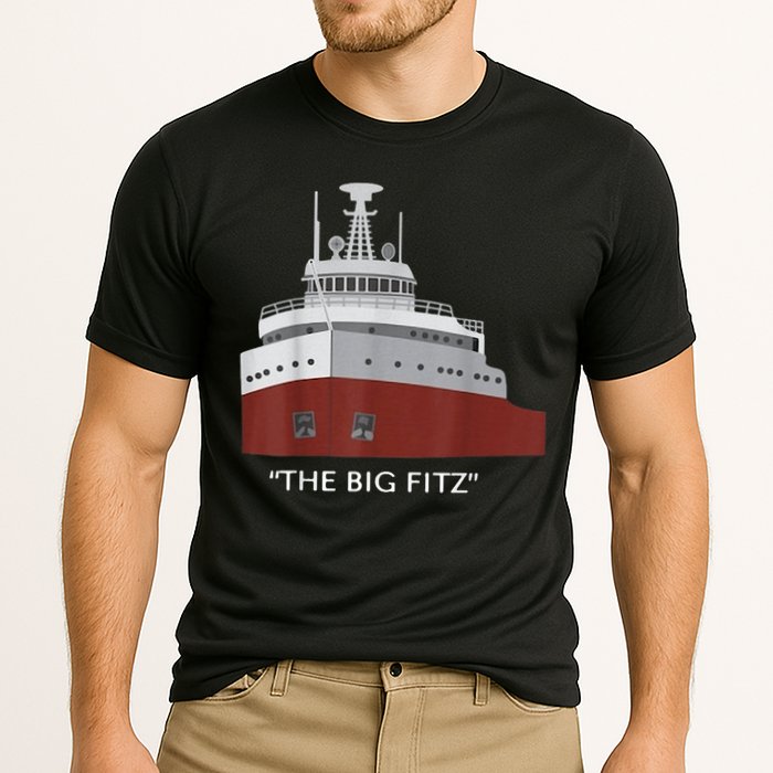 Edmund Fitzgerald Big Fitz Nautical Cooling Performance Crew T-Shirt