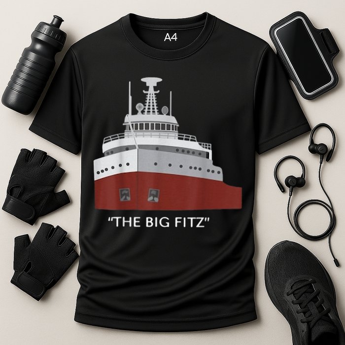 Edmund Fitzgerald Big Fitz Nautical Cooling Performance Crew T-Shirt