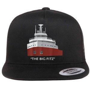 Edmund Fitzgerald Big Fitz Nautical Flat Bill Trucker Hat