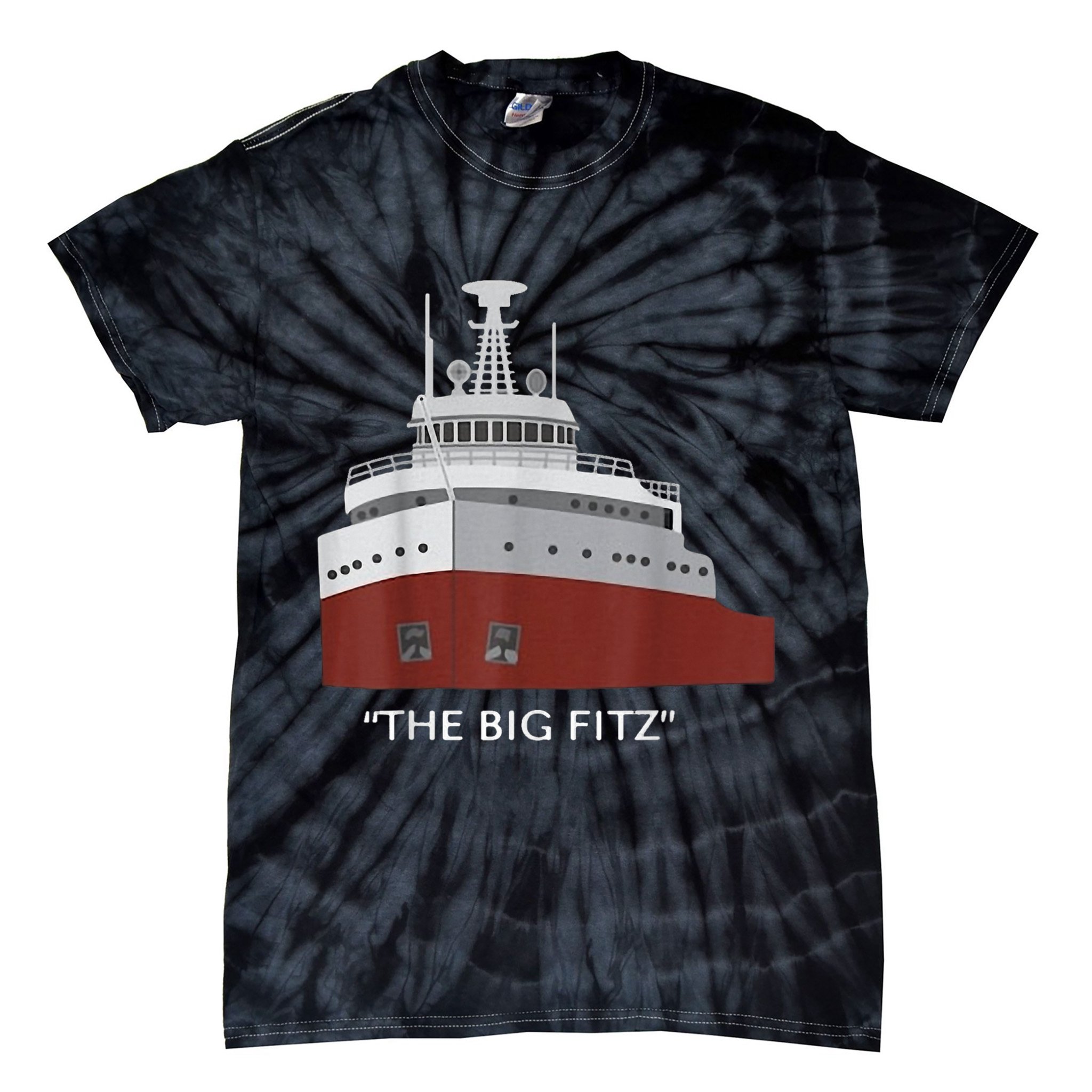 Edmund Fitzgerald Big Fitz Nautical Tie-Dye T-Shirt