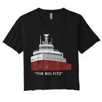 Edmund Fitzgerald Big Fitz Nautical Women's Crop Top Tee