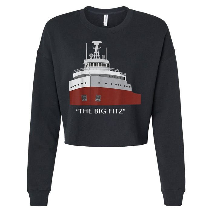 Edmund Fitzgerald Big Fitz Nautical Cropped Pullover Crew