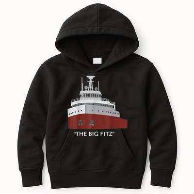 Edmund Fitzgerald Big Fitz Nautical Kids Hoodie