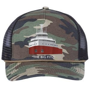 Edmund Fitzgerald Big Fitz Nautical Retro Rope Trucker Hat Cap