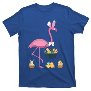 Easter Flamingo Basket Stuffer Rabbit Wading Bird Design Gift T-Shirt