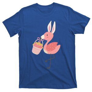 Easter Flamingo Bunny Ears Cute Easter Basket Adults Cool Gift T-Shirt