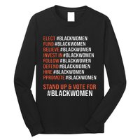 Elect Fund Believe Invest In Follow Defend Black Women Long Sleeve Shirt