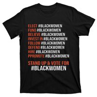 Elect Fund Believe Invest In Follow Defend Black Women T-Shirt