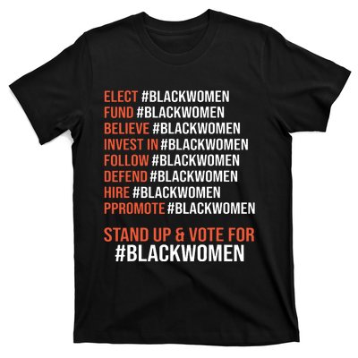 Elect Fund Believe Invest In Follow Defend Black Women T-Shirt