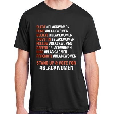 Elect Fund Believe Invest In Follow Defend Black Women Adult ChromaSoft Performance T-Shirt