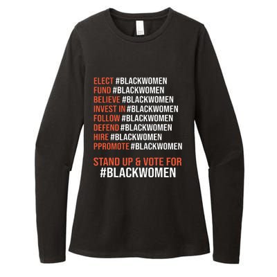 Elect Fund Believe Invest In Follow Defend Black Women Womens CVC Long Sleeve Shirt