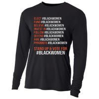 Elect Fund Believe Invest In Follow Defend Black Women Cooling Performance Long Sleeve Crew