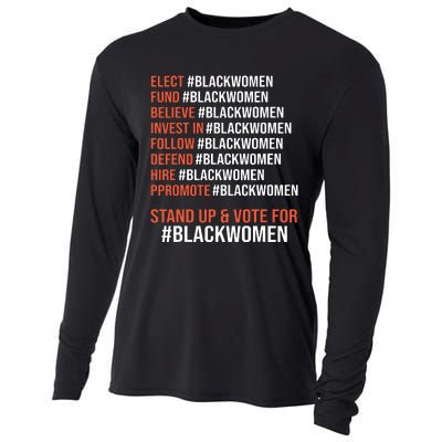 Elect Fund Believe Invest In Follow Defend Black Women Cooling Performance Long Sleeve Crew