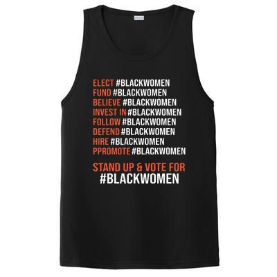 Elect Fund Believe Invest In Follow Defend Black Women PosiCharge Competitor Tank