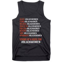 Elect Fund Believe Invest In Follow Defend Black Women Tank Top