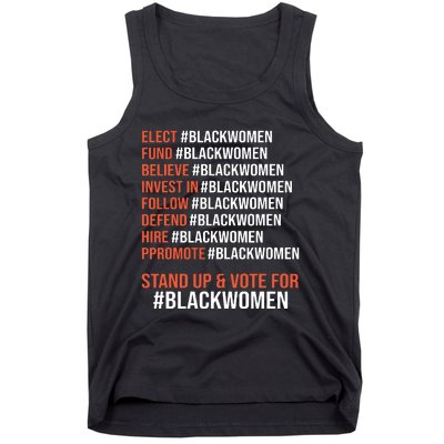 Elect Fund Believe Invest In Follow Defend Black Women Tank Top