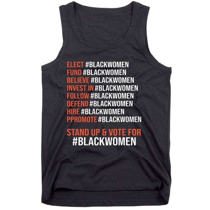 Elect Fund Believe Invest In Follow Defend Black Women Tank Top