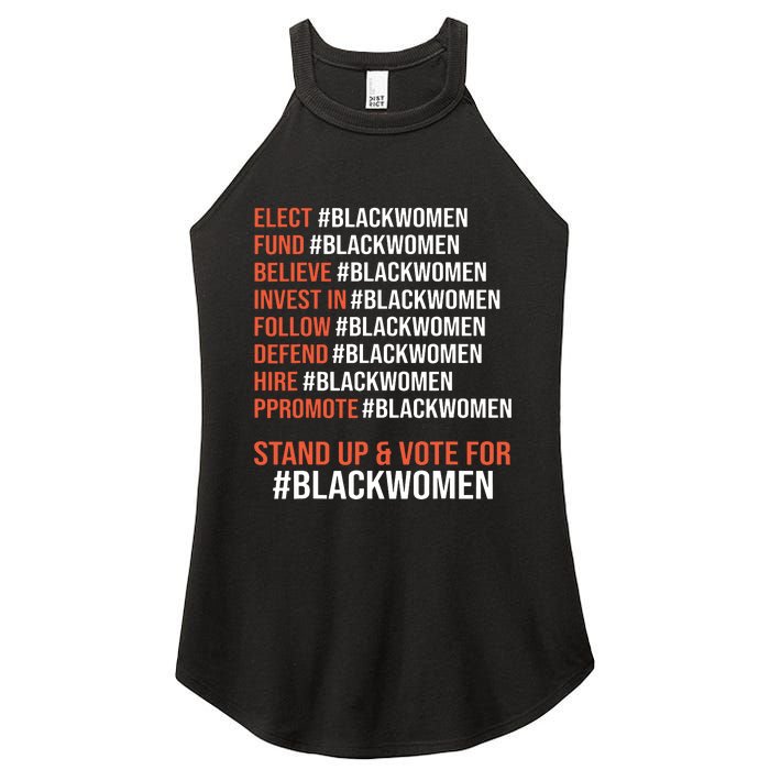 Elect Fund Believe Invest In Follow Defend Black Women Women's Perfect Tri Rocker Tank