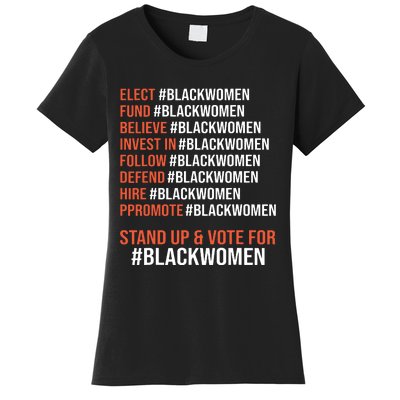 Elect Fund Believe Invest In Follow Defend Black Women Women's T-Shirt