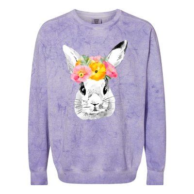 Easter Female Bunny Holiday Colorblast Crewneck Sweatshirt