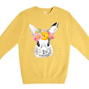 Easter Female Bunny Holiday Premium Crewneck Sweatshirt