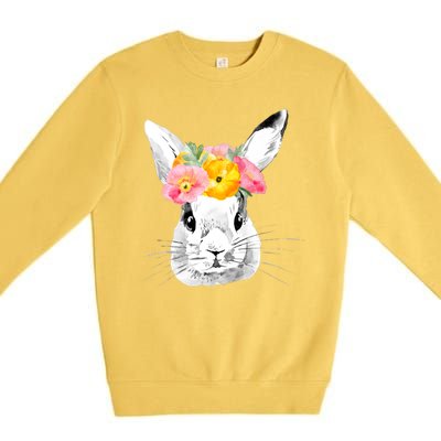 Easter Female Bunny Holiday Premium Crewneck Sweatshirt